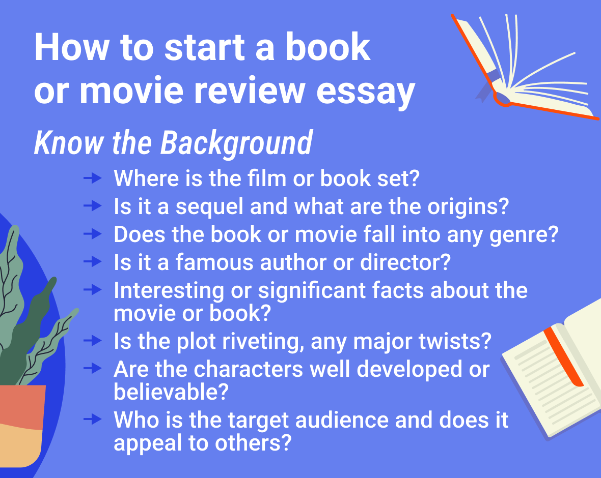 start movie or book essay